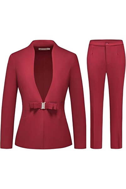 GENERAL MODFUL Women's Business Pant Suit Set 2 Piece Slim Fit Blazer Jacket ...