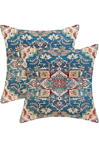 Gohdiwh Boho Pillow Covers 18x18 Set of 2, Ethnic Design Boho Decorative Thro...