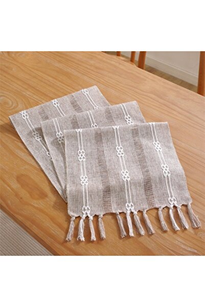 Generic Brand Table runner, bohemian style, cream color, country style, tasse...