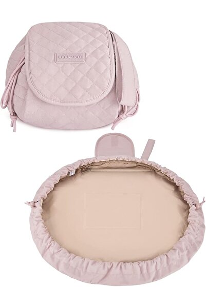 BAGSMART Lazy Makeup Bags for Women, Waterproof Drawstring Cosmetic Bag Trave...