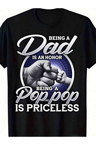 4CR Men's Summer Outfits, Being A Dad An Honor Pop Is Priceless Graphic Tees,...