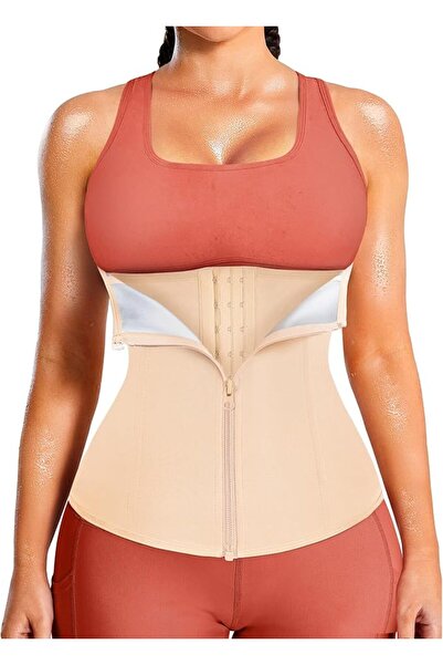 GENERAL LEINIDINA Womens Waist Trainer Corset with Zipper Sweat Waist Trimmer...