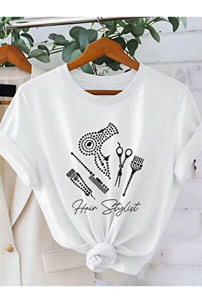 23ERVA Stylist, Women's Tools Text Design, Pure Cotton T-Shirt, Casual Wear S...