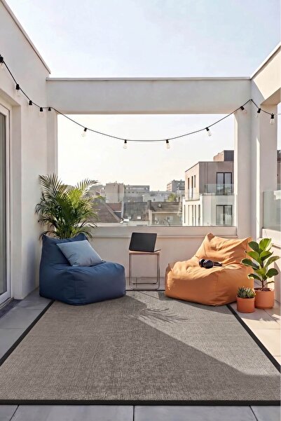 APEX HALI Bahçe Balkon Mutfak Halısı Kaymaz Tabanlı Yıkanabilir Dekoratif Sis...
