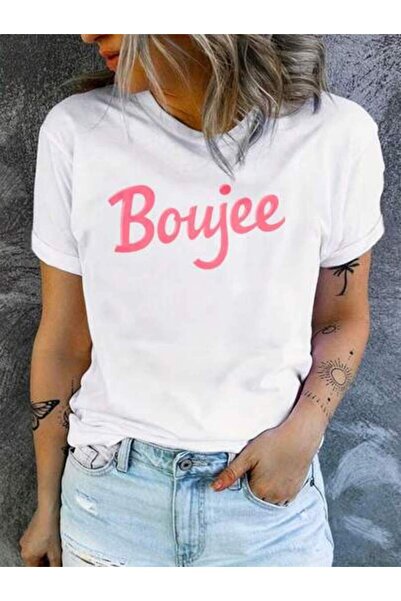 2BIR Boujee Pink Text Graphic Print Women's And Men's T-Shirt Short Sleeve Ca...