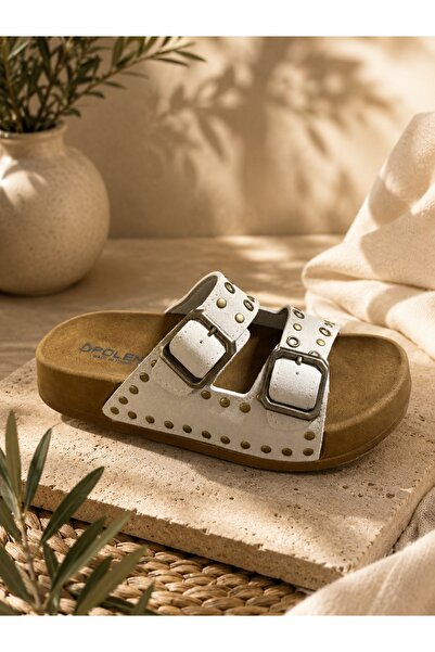 Dadak's Double Buckle Staple-Detail Soft Orthopedic Daily Slippers