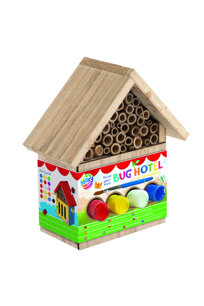 MC Micostore Wooden house + 4 gouaches & Grafix brush