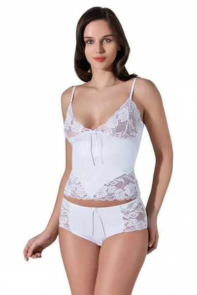 Mariposa Secret Şahinler Tulle Set B331 White S-M