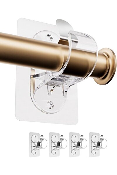 STARSTAR 4 drill-free curtain rod brackets.
