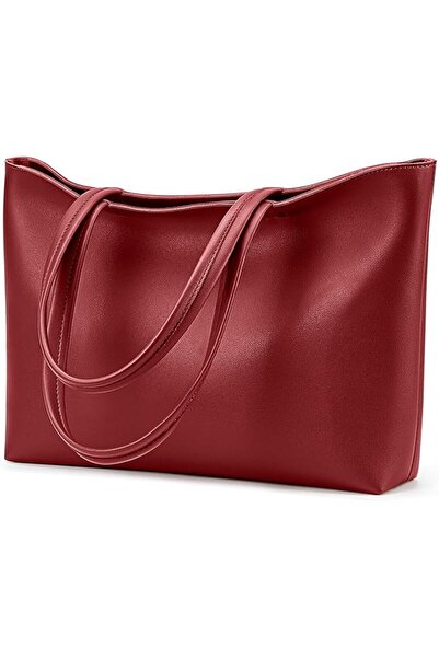 GENERAL Large Tote Bag Zipper Closure Pu Leather Women's Handbag Casual Big P...