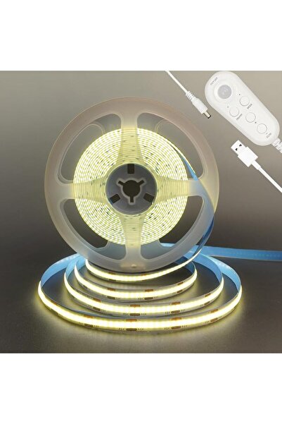 GENERAL 5V USB Motion Sensor Dimmable Flexible LED Strip Lights,9.84FT/3M,Nat...