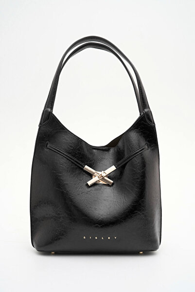 Sisley حقيبة كتف نسائية سوداء SLY514