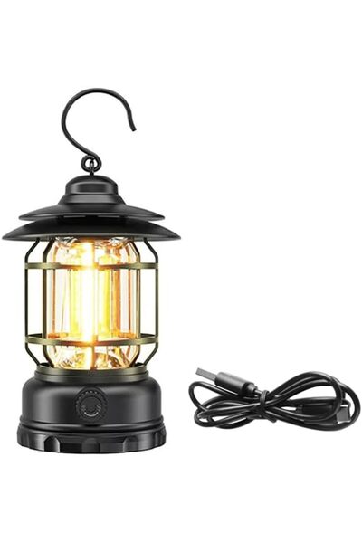 GENERAL Camping Lantern, Flame Decorative Table Lamp, 3 Modes LED Light with ...