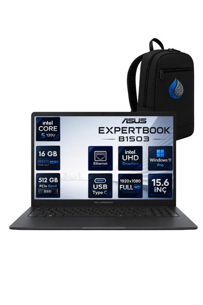 ASUS ExpertBook B1 Intel Core 5 120U 16 GB DDR5 512 GB SSD 15.6'' Full HD Win...
