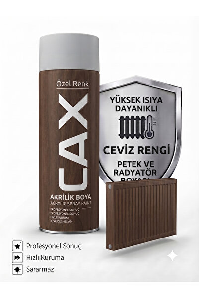 caxcolors CAX Isıya Dayanıklı Petek ve Radyatör Akrilik Sprey Boya 400ml - Hı...