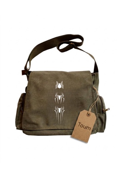 Toum Spider Printed Unisex Messenger Bag