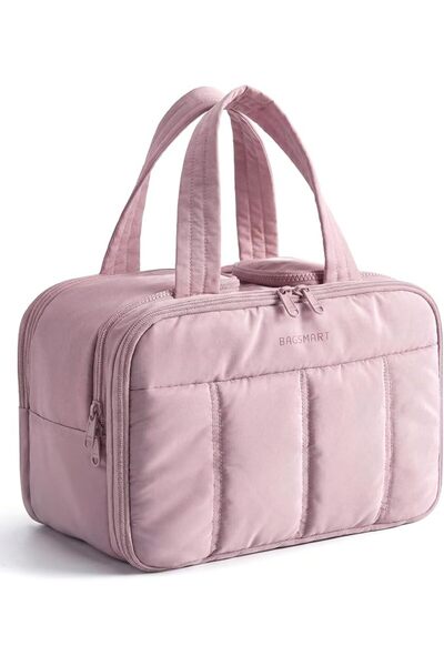 BAGSMART Travel Toiletry Bag, Inflated Toiletry Bag for Women, Lightweight Co...