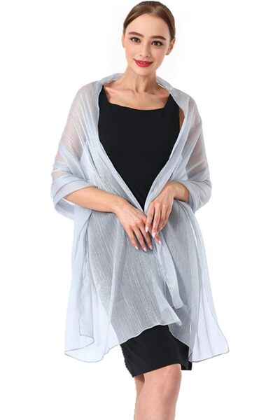 GENERAL Stola Women's Chiffon Scarf Elegant Chiffon Scarf Lightweight Soft Ev...