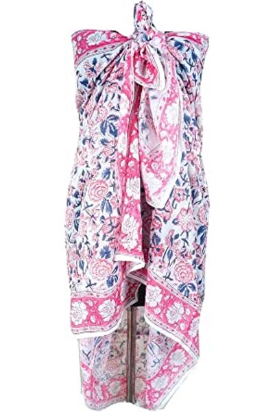 Generic 100% Cotton Block Print Sarong - Women's Swimsuit Wrap Cover-Up, Long...