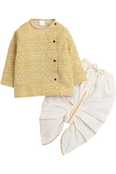 Polka Tots unisex-baby Festive Angrakha-1299_1 Angrakha Full Sleeve (pack of 2)