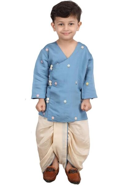 Polka Tots unisex-baby Festive Angrakha-1299_1 Angrakha Full Sleeve (pack of 2)