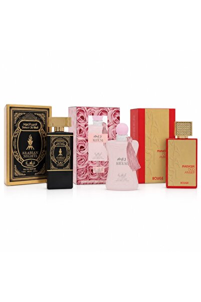MANASIK Set 3 Parfumuri Arabesti Orientale 3x100 ml – Arabian Nights, Reem & ...
