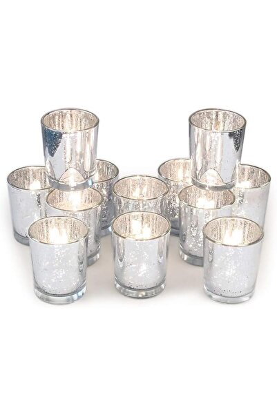 KASTWAVE Volens Votive Candle Holders Bulk, Mercury Glass Tealight Candle Hol...