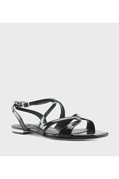 Nine West Plain Black Women Sandals