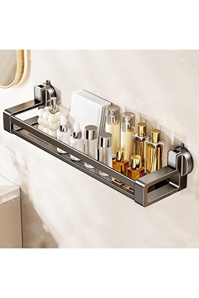 KASTWAVE Shower Caddy with Suction Cup, No Drilling, Adhesive Clear Acrylic S...