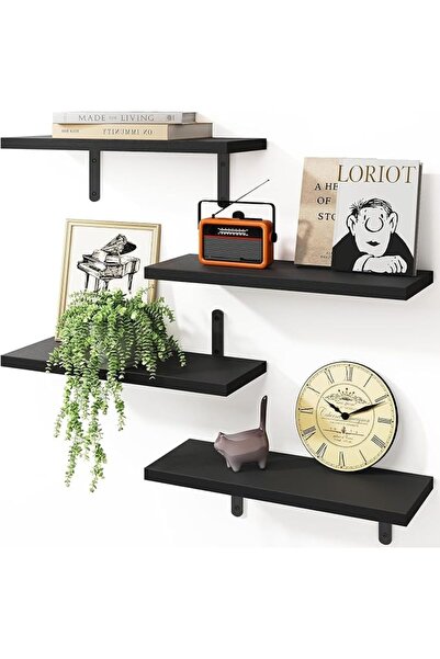 GENERAL Floating Shelves for Room Decor, 4 Sets Floating Shelves for Wall Sto...