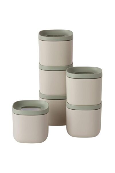 Generic Balance 6Pc Small Food Containers 2.7" x2.7" x 2.6", 0.17qt., Square,...