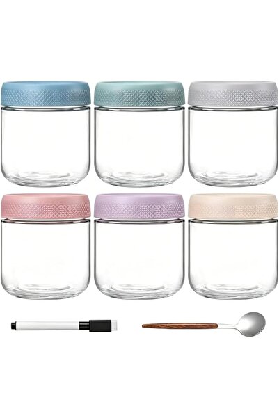 Generic Pack Glass Food Storage Containers with Airtight Lids, 300ml Meal Pre...