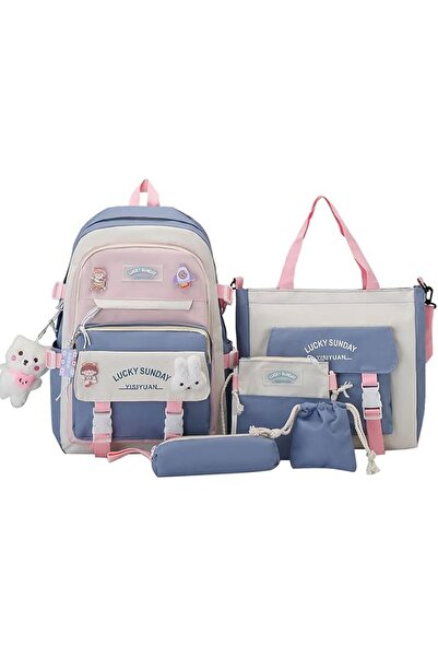AUTOYSUR Toddler School Backpack for Kids and Adults 5Pcs Travel Backpack wit...