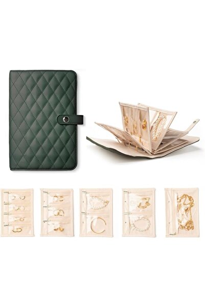 GENERAL Portable Jewelry Organizer Case, Transparent Storage Book with Zipper...