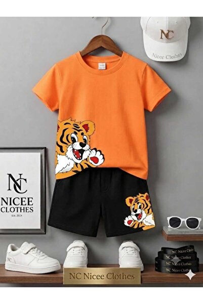 Leto Lykia Summer Children's T-Shirt Shorts Unisex (New Lion Printed on the S...