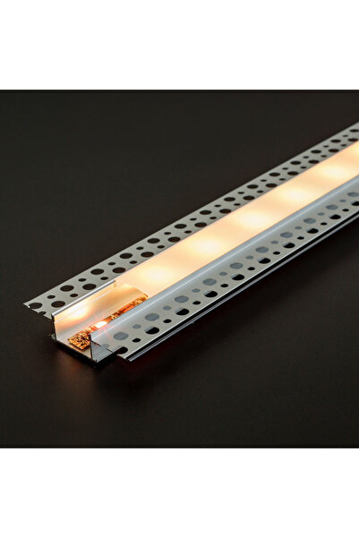 Alista Home Profil LED din aluminiu încastrat de 1 m pentru gips-carton, prof...
