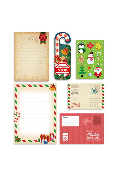 Alista Home Santa Claus letter set, 12 pieces, paper, envelope and stickers