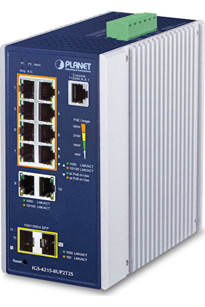 Planet Διαχειριζόμενος Διακόπτης L2 PoE++ με Θύρες Ethernet 10 Gigabit (1Gbps...