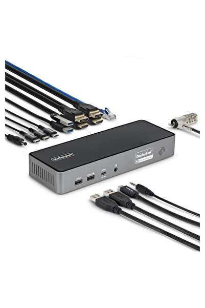 startech Σταθμός σύνδεσης USB-A USB-C με HDMI DisplayPort 4K PD Ethernet και ...