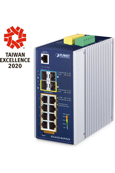 Planet IGS-6325-8UP2S2X Διαχειριζόμενος διακόπτης L3 PoE++ με 8 θύρες Gigabit...