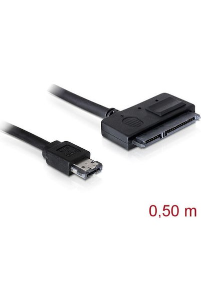 DELOCK eSATA - SATA III 22 ακίδων 0.5 εκ. Μαύρο