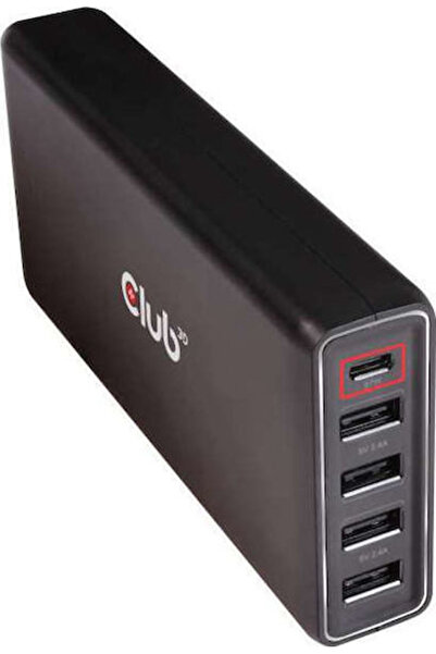 Other Βάση Φόρτισης Club3D με 4 Θύρες USB-A και 1 Θύρα USB-C σε Μαύρο χρώμα (...