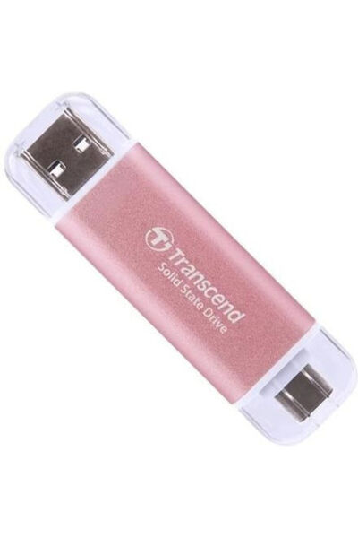Transcend Esd310p 2.0TB USB 3.2 SSD Στικάκι με σύνδεση USB-A & USB-C Ροζ