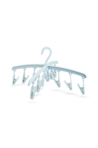 Alista Home Drying rack, blue, 12 clips, foldable, indoor and outdoor, plastic