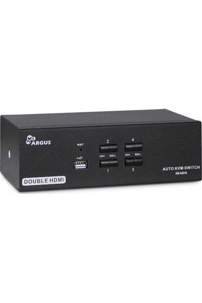 Inter-Tech AS-42HA Διακόπτης KVM & Δεδομένων με Ήχο HDMI USB USB-B