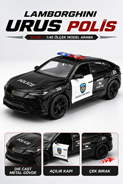 YILDIRIM OYUNCAK Die Cast Lamborghini Urus Performante Polis Arabası 13cm – 1...