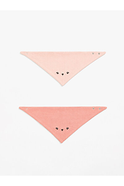 LC Waikiki Quality Pieces from Çelebi Store Printed Baby Girl Bibs, Pack of 2