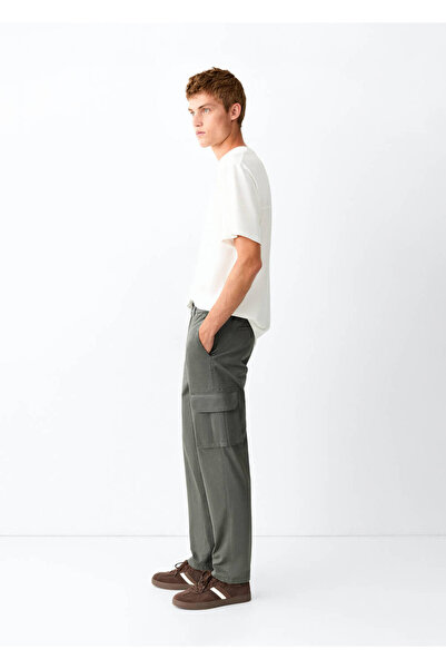 Mango Teen Düz kesim kargo pantolon
