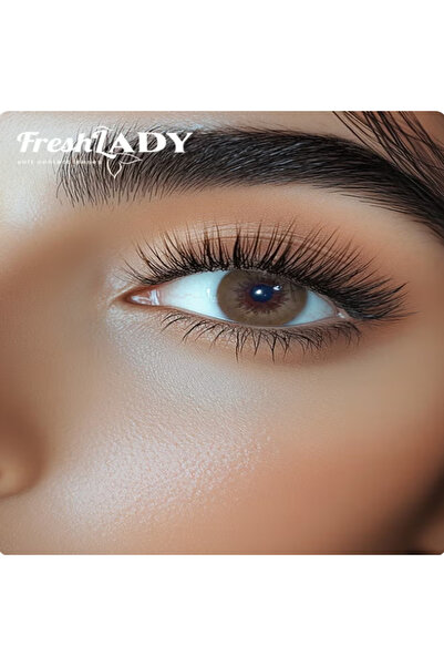 Fresh Lady Latte Monthly Disposable Contact Lenses, Color Contact Lenses, Cosmetic Contact Lenses, Brown Contact Lenses
