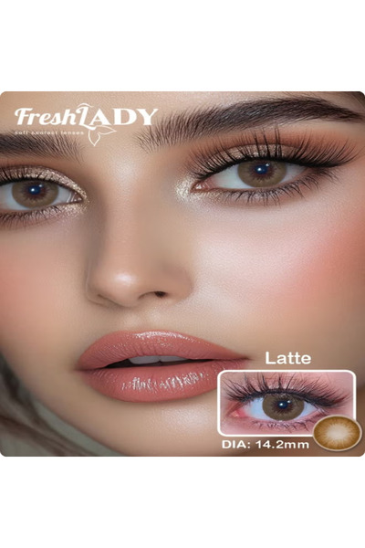Fresh Lady Latte Monthly Disposable Contact Lenses, Color Contact Lenses, Cos...